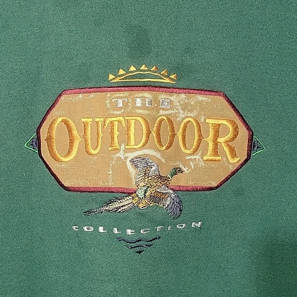 VTG 90S THE OUTDOOR COLLECTION USA MADE PHEASANT SWEATSHIRT XXL - Picture 2 of 10
